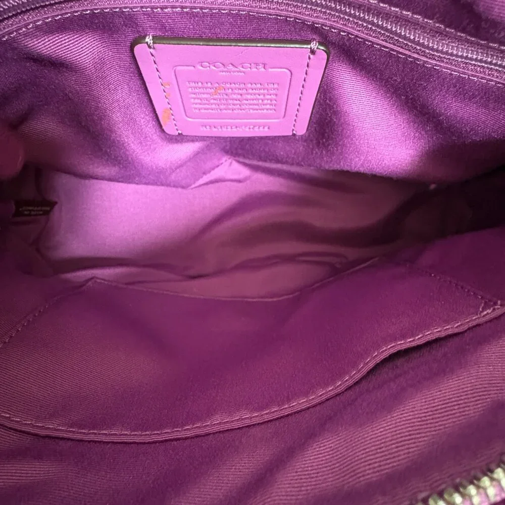 Coach Mini Sierra Dome Purple Satchel Crossbody Bag F57555 Preppy Quiet Luxury